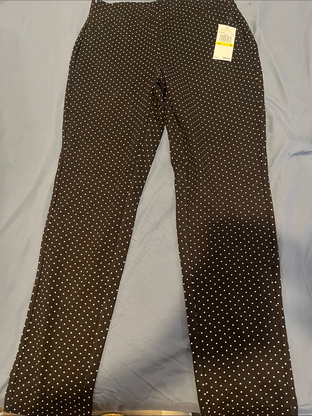 Michael Kors Black Polka Dot Straight Leg Pants
